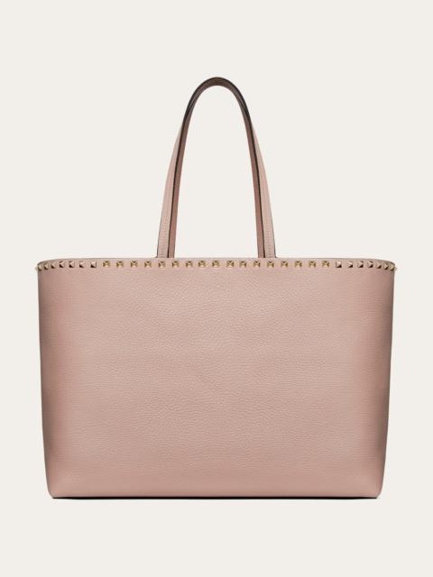 Valentino ROCKSTUD GRAINY CALFSKIN TOTE BAG