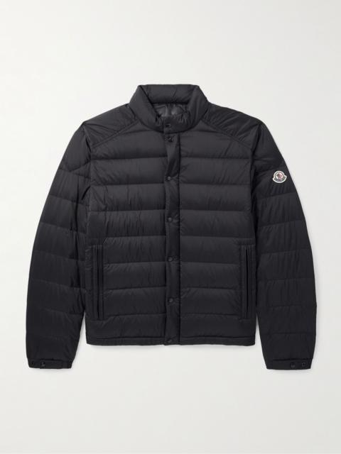 Slim-Fit Logo-Appliquéd Padded Shell Down Jacket Black
