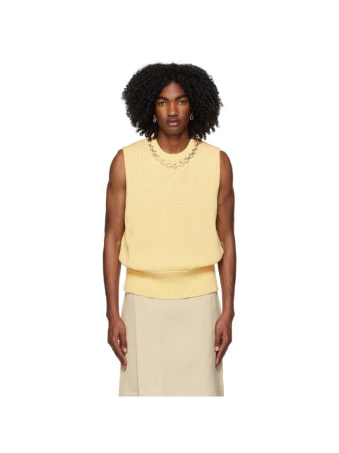 Jil Sander Yellow Crewneck Vest