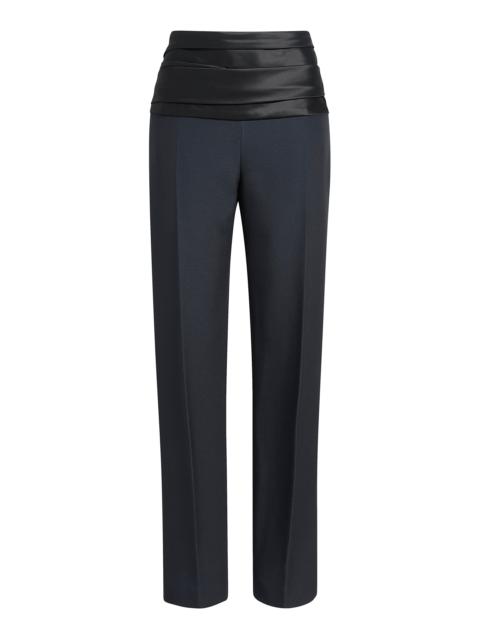 Camberly Ruched-Waist Pants black