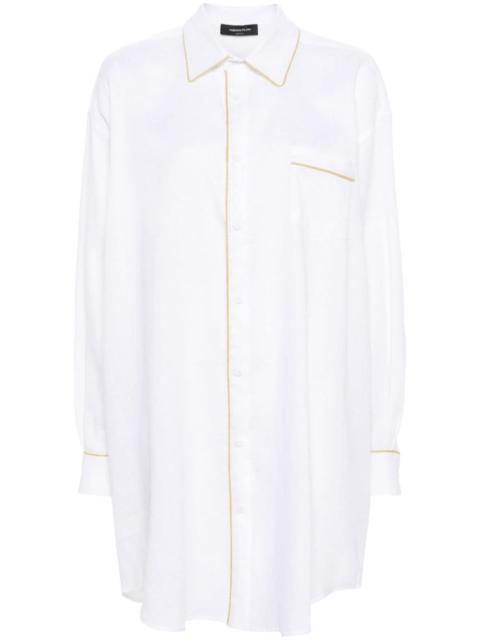 FABIANA FILIPPI contrast-trim linen shirt