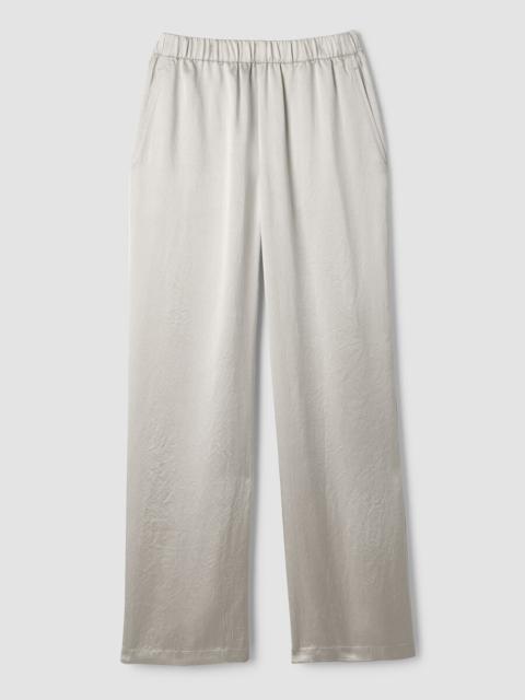 EILEEN FISHER Textured Satin Straight Pant