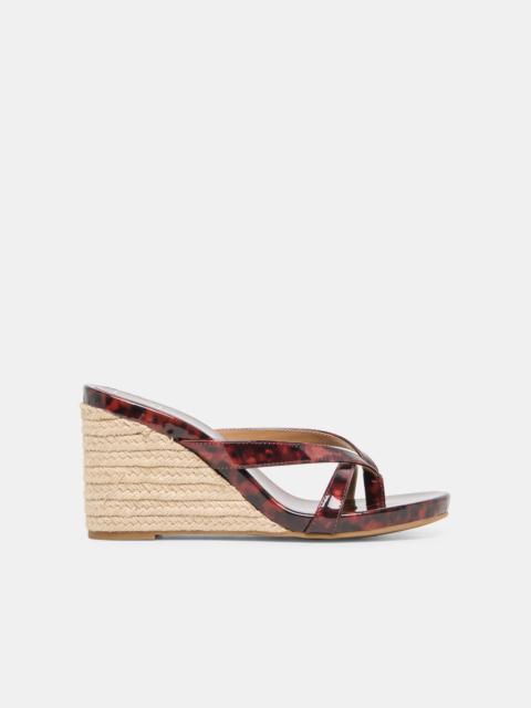 dolce vita HELAN ESPADRILLE WEDGES TORTOISE PATENT LEATHER
