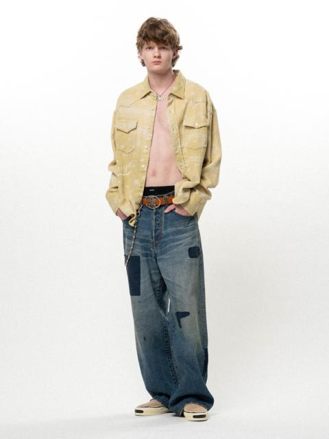 KAMIYA Repaired Baggy Denim Pants