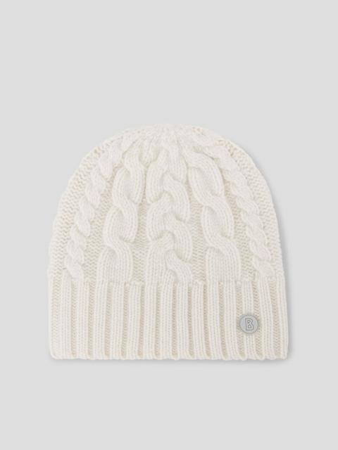 BOGNER Nyala Cashmere knitted hat in Off-white