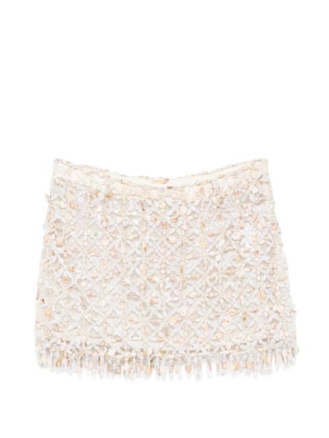 Cult Gaia Idalia bead-embellished midi skirt