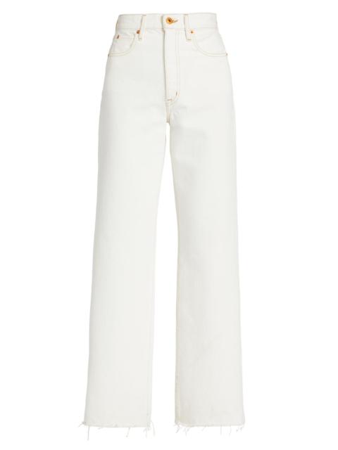 SLVRLAKE Women's Grace High-Rise Wide-Leg Jeans - Natural White