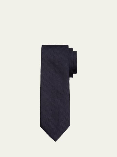 TOM FORD Men's Textured Tonal Jacquard Linen Tie