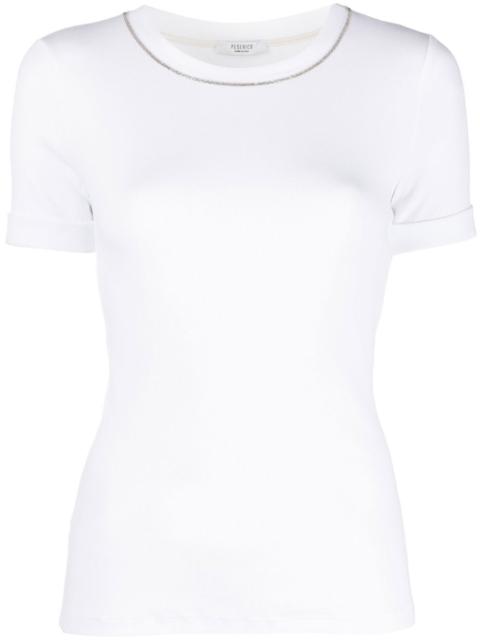 PESERICO stretch-jersey micro-rib T-shirt