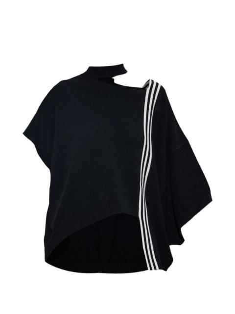 Y-3 three-stripe cut-out T-shirt