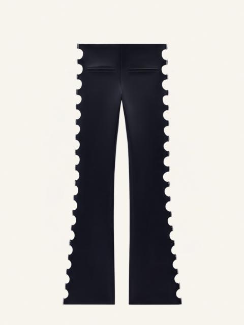 courrèges MULTI-BUCKLE LEATHER BOOTCUT PANTS