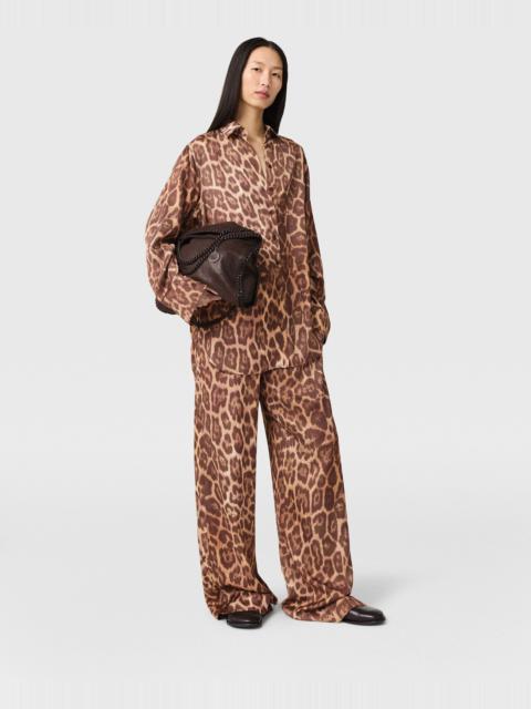 Stella McCartney Leopard Straight-Leg Pants