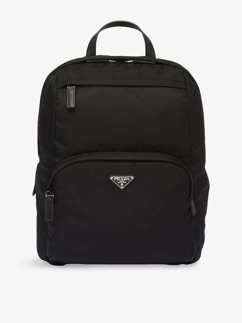 Prada Re-Nylon Logo-Embellished Woven Backpack
