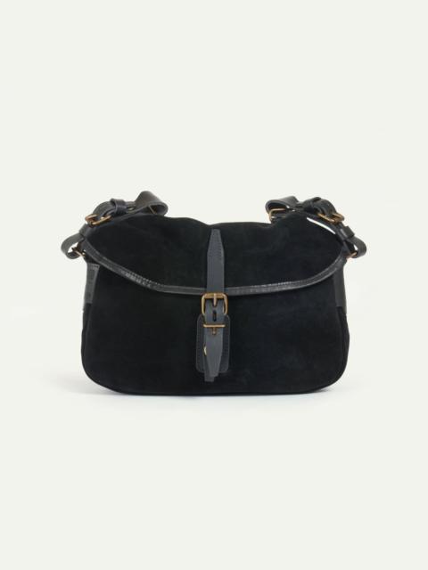 Bleu de Chauffe MUSETTE XS FISHERMAN'S BAG / SUEDE  -  BLACK