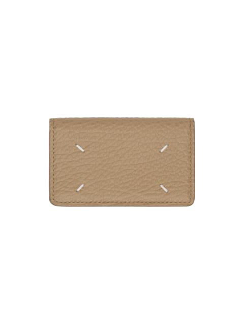 Taupe Four Stitches Card Holder