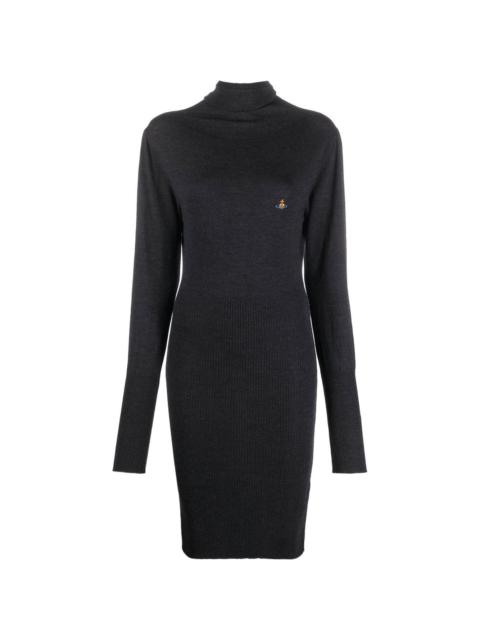 Bea orb-embroidered knitted dress