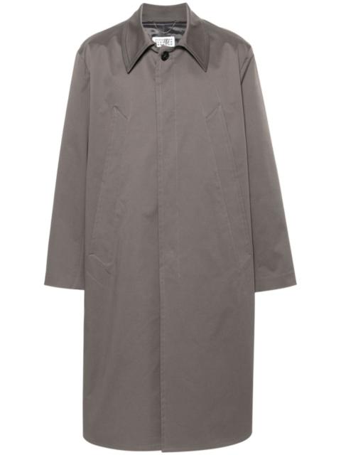 MM6 Maison Margiela Grey Single-Breasted Cotton Coat