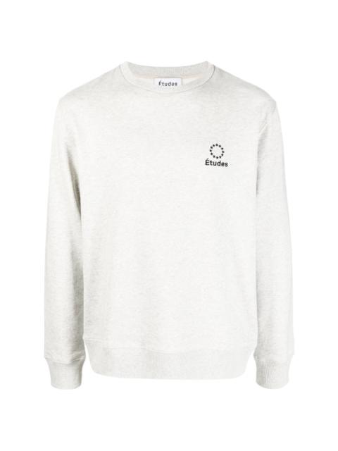 embroidered-logo sweatshirt