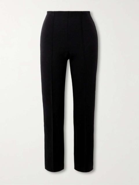 HIGH SPORT Cotton-blend slim-leg pants Black