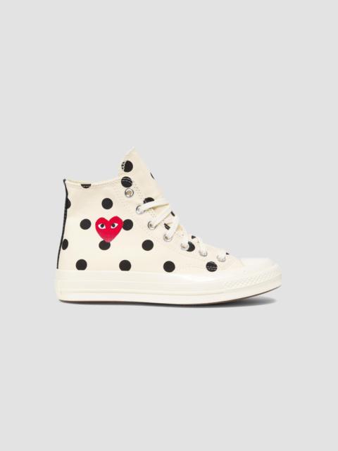 Comme des Garçons PLAY Women's CdG Play x Converse Women's's Polka Dot High-Top Sneakers - Off White