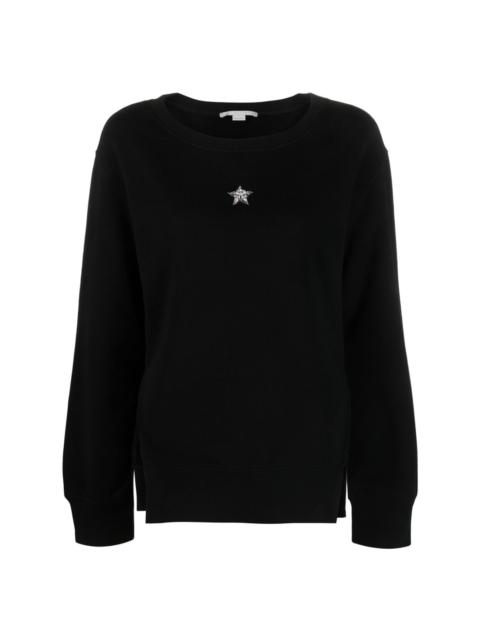 crystal-embellished cotton sweatshirt