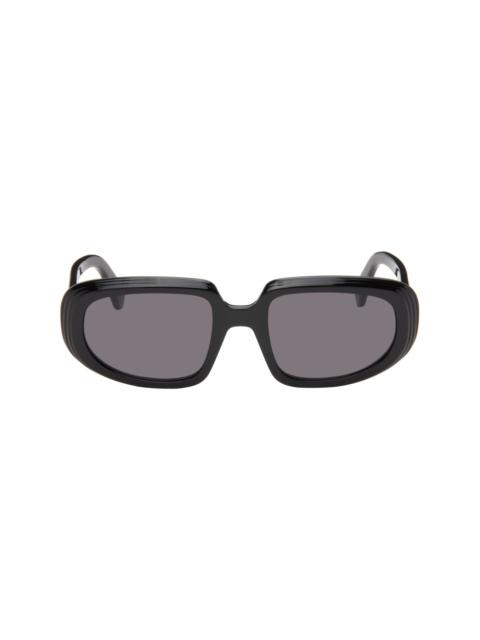 Loewe Black Mini Anagram Steps Rectangular Sunglasses