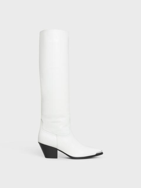 CELINE CELINE LOLA BOOTS HIGH WESTERN BOOTS WITH METAL TOE in CALFSKIN