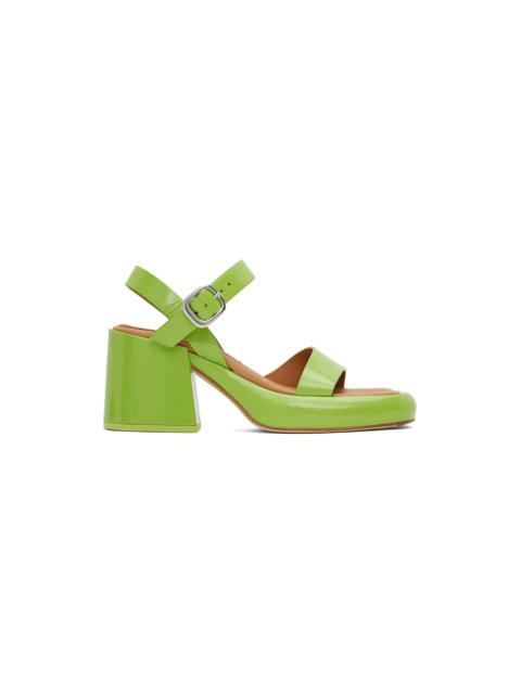 MIISTA Green Beverly Heeled Sandals