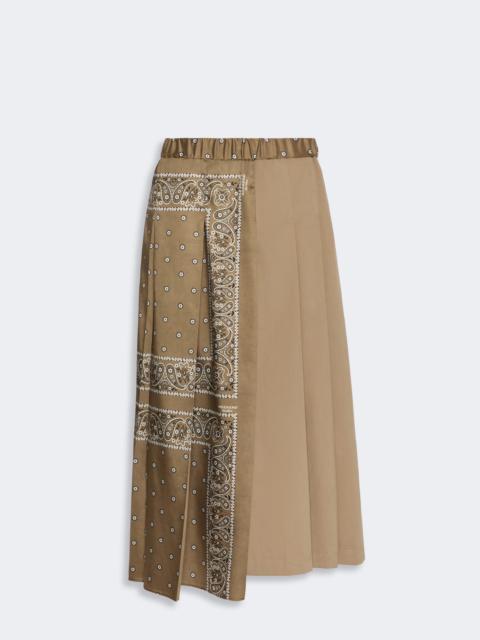 WEEKEND Max Mara CECI Printed twill and cotton drill skirt - TOBACCO