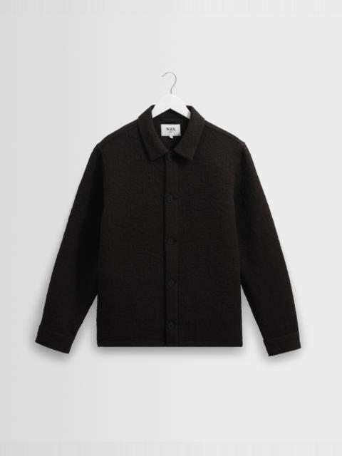 Wax London Rockley - Black Floral Quilted Cotton Overshirt