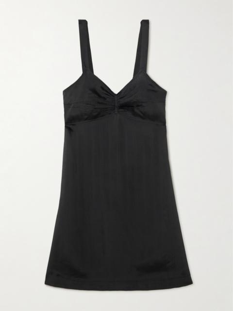 Our Legacy Striped Gathered Organza Mini Dress