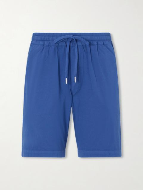 FEDELI Alfa Straight-Leg Cotton-Blend Drawstring Shorts