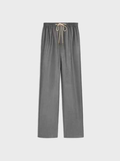 straight jogging pants in cashmere flannel