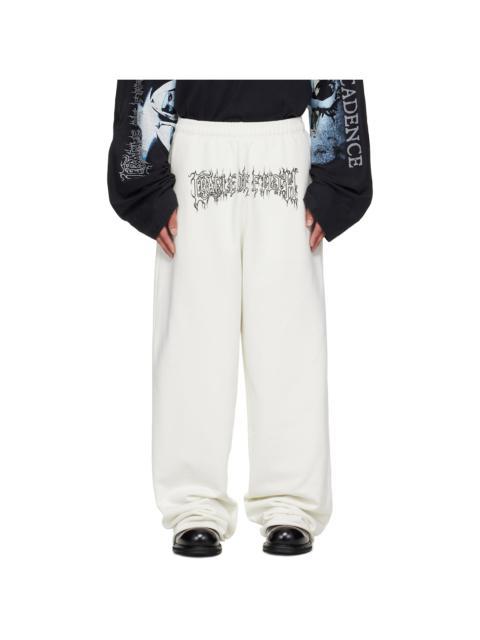 VETEMENTS Off-White Cradle of Filth Logo Sweatpants