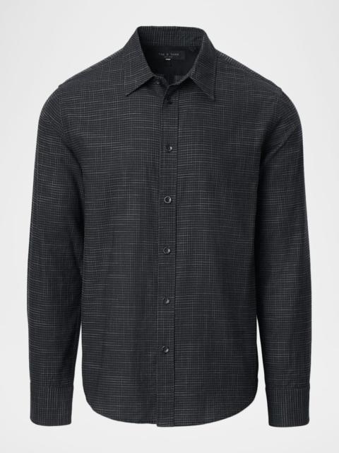 rag & bone Men's Tomlin Cotton Crosshatch Button-Down Shirt