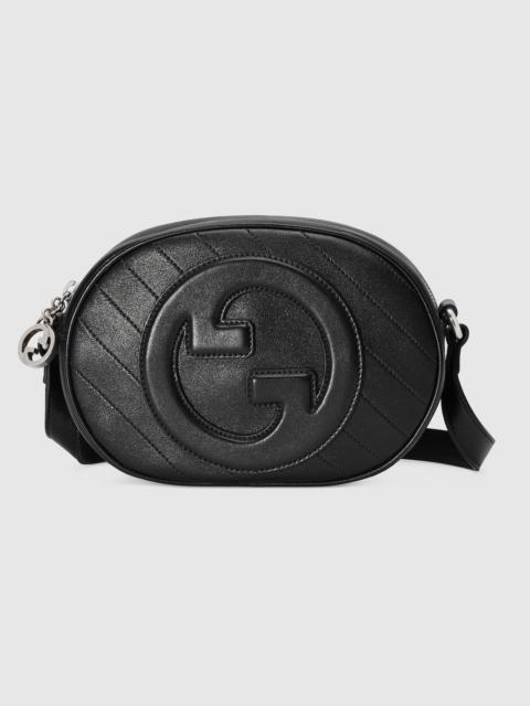 Gucci: Black Interlocking G Blondie Shoulder Bag