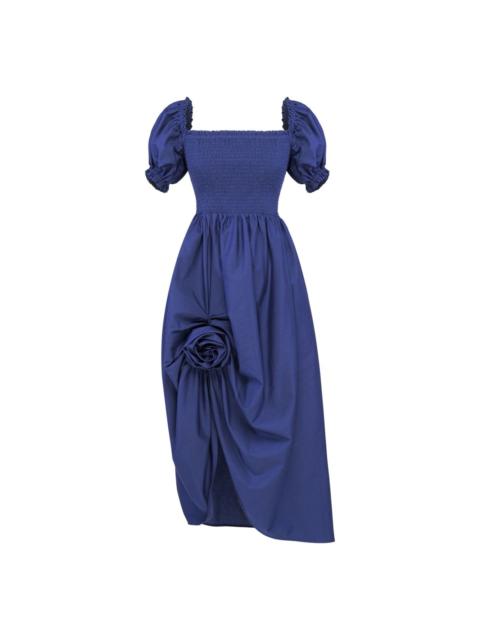 SLEEPER Belle off-shoulder smocked dress