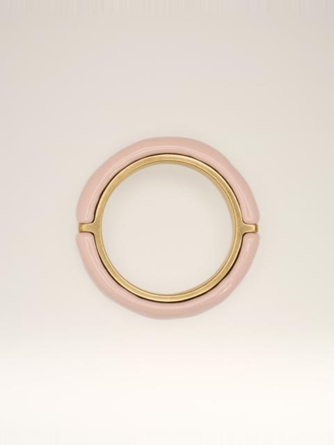 AMI Paris PINK BRASS HAMMERED LACQUERED RING