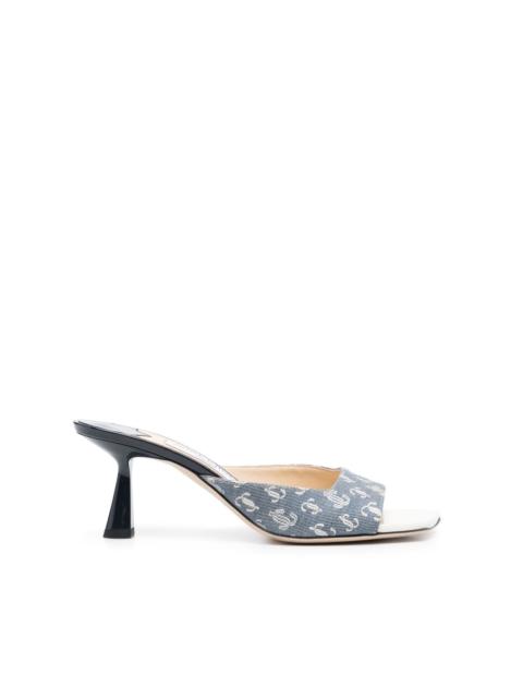 JIMMY CHOO Zania 75mm denim mules