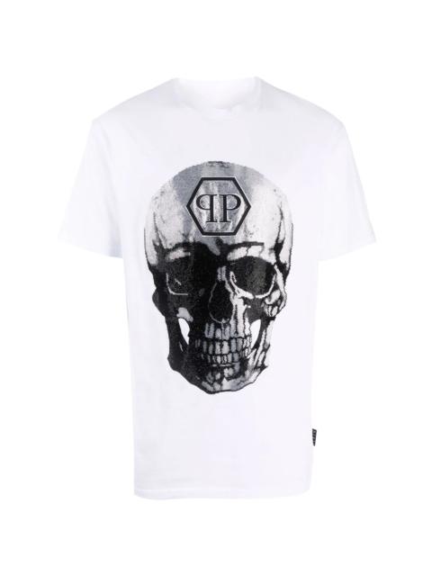 gem-embellished skull logo-graphic T-shirt