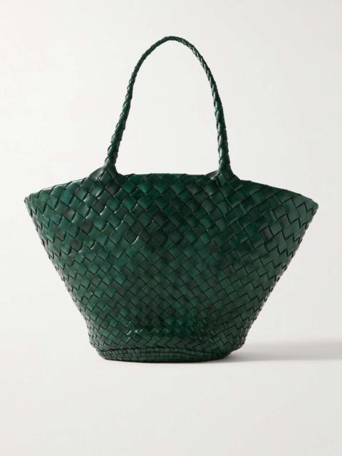 DRAGON DIFFUSION Egola woven leather tote Forest green