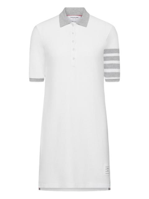 Thom Browne textured pique 4-bar mini polo dress