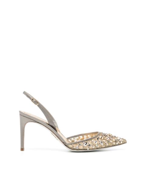 80mm crystal-embellished pumps