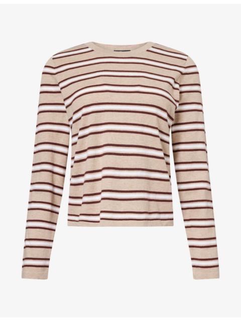 Rails Davie Striped Cotton And Cashmere Top