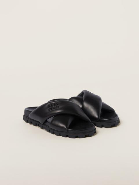 Miu Miu Leather slides