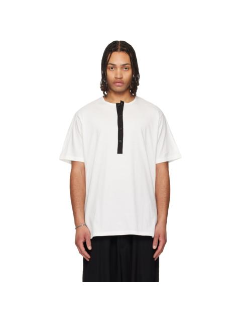 Yohji Yamamoto Off-White Short Sleeve Henley