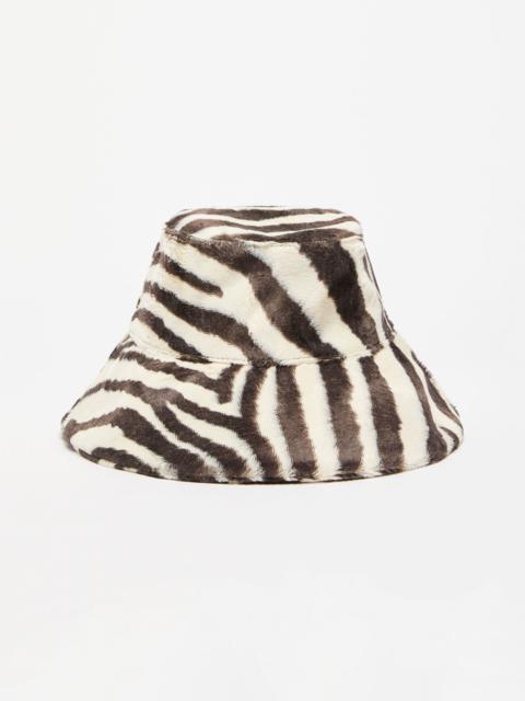 Max Mara STREET Pony hair-look fabric hat