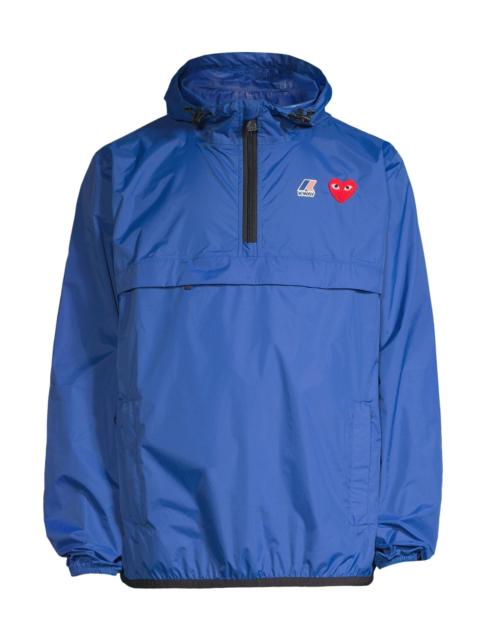 Comme des Garçons PLAY Men K-Way Half-Zip Hoodie - Blue