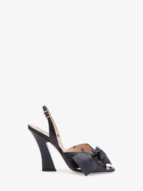 FENDI Black leather sandals