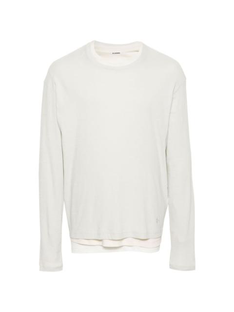 layered cotton T-shirt